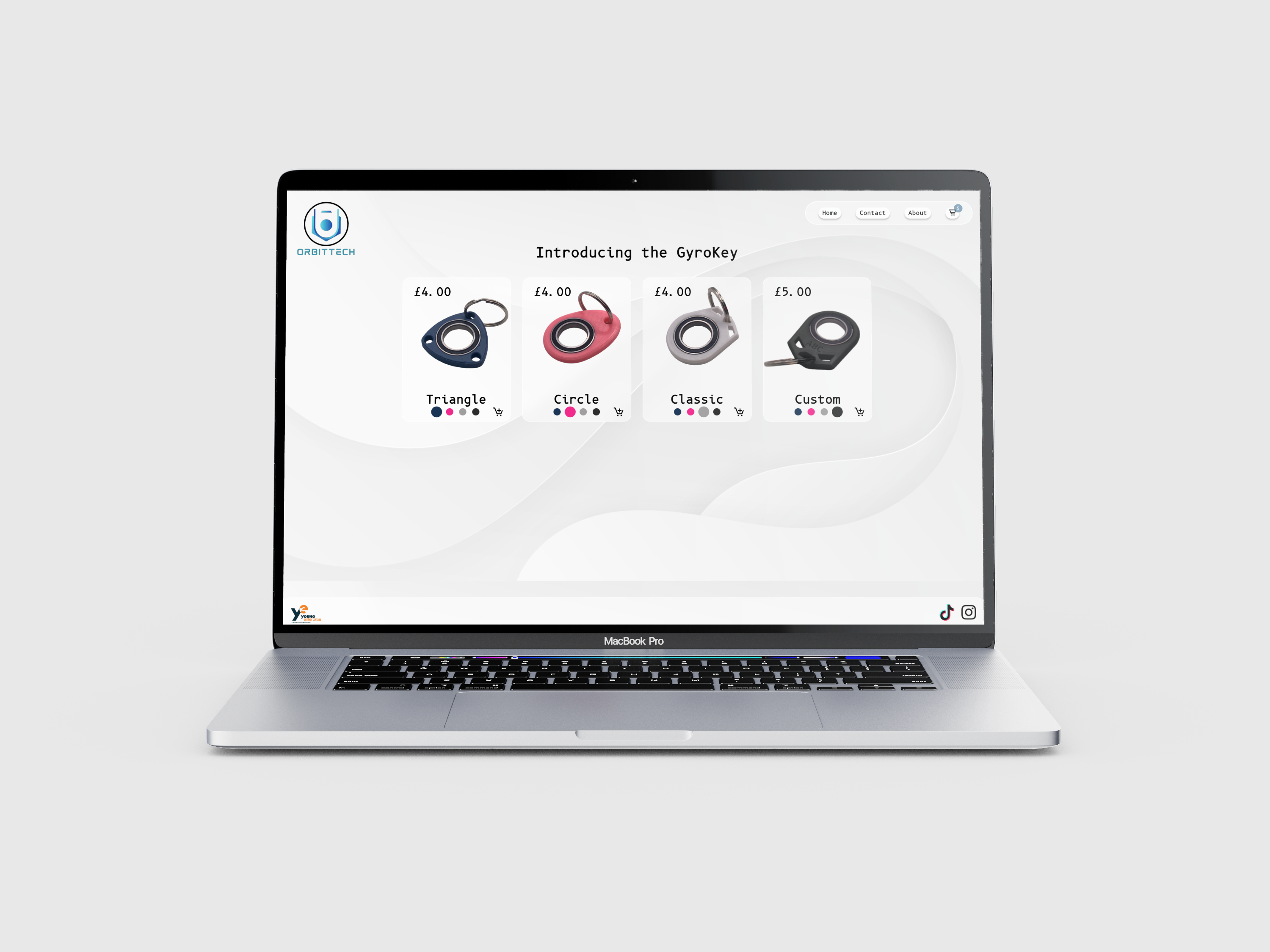 OrbitTech E-commerce Website Interface